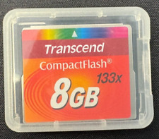 Transcend 8GB 133x Compact Flash Memory Card CF with case, used for sale  Shipping to South Africa