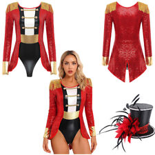 Fantasias femininas Ringmaster lantejoulas fantasia vestido cosplay roupa de circo tema festa comprar usado  Enviando para Brazil