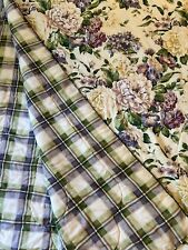 WestPoint Stevens King Comforter Floral Striped Purple Green reversible NICE, used for sale  Shipping to South Africa