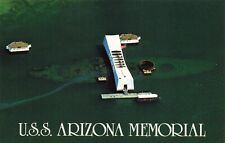 Cartão postal HI Pearl Harbor USS Arizona Memorial Segunda Guerra Mundial navio de guerra ataque ponte afundada comprar usado  Enviando para Brazil