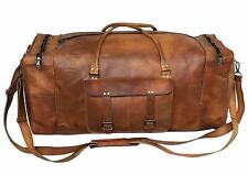 New Real Old Leather Duffle Bag Sports Gym Bag weekend Travel Luggage for sale  Shipping to South Africa