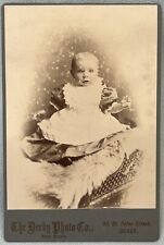 CABINET CARD RARE THE DERBY PHOTO CO DERBYSHIRE BABY ANTIQUE VICTORIAN DRESS for sale  Shipping to South Africa