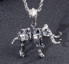 Mammoth Skeleton Stainless Steel Ancient Hairy Elephant Pendant Jewelry for sale  Shipping to South Africa