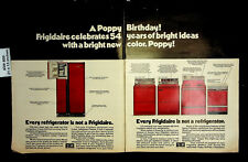 1972 Frigidaire Refrigerator Poppy Red Washer Dryer Vintage Print Ad 22281 for sale  Stockton