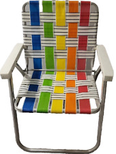 Cadeira dobrável de alumínio com teia gramado pátio terraço arco-íris orgulho LGBTQ ao ar livre comprar usado  Enviando para Brazil