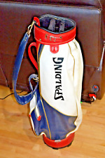 Spalding Golf Cart Bag Red/White/Blue Padded Strap Six Dividers 3 Zip Pockets for sale  Shipping to South Africa