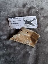 Battle of Britain Relic.Piece of Metal from Spitfire Airplane P9469 crashed 1940, used for sale  LONDON