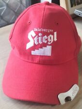 Bottle Opener on Brim Red Mens Salzburger Stiegl Adjustable Hat  - VGC  for sale  Shipping to South Africa