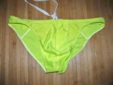 RUFSKIN Swimsuit Brief Size LARGE Nylon Spandex Swim Suit BRIGHT YELLOW for sale  Shipping to South Africa