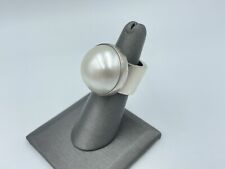 Usado, 1983 Harlene Korey calibre plata esterlina Mabe anillo destacado perla segunda mano  Embacar hacia Argentina