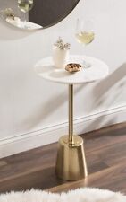 Cemil Genuine Marble Pedestal End Table, used for sale  Shipping to South Africa