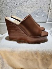 Sandalia para mujer Nine West punta abierta talla 7 bronceadas/marrones segunda mano  Embacar hacia Argentina