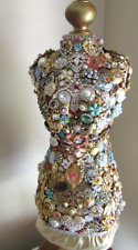 Used, Lady Bust JEWELRY DISPLAY STAND Covered With Over 100 Jewels - Estate Sale Find for sale  Shipping to South Africa