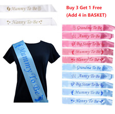 BABY SHOWER SASHES  Mummy to be  Nanny, Aunty & Big Sister & Grandma to be sash for sale  MANCHESTER