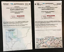 2 IFR Jeppesen Hi/Lo Altitude EnRoute Aircraft Charts EURASIA for sale  Shipping to South Africa