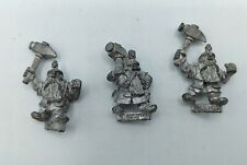 Warhammer Harlequin Miniatury Krasnoludy Górnicy zestaw 3 vintage metalowe miniatury na sprzedaż  PL