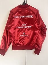 DRAKE SCORPION OVO 2018 Tour Promo Satin Red Bomber Jacket Men's Small *USA for sale  Shipping to South Africa
