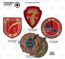 7th Marine Regiment 1st 2nd 3rd Battalion 7th Marines Patch (MCCU) for sale  Shipping to South Africa