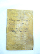 Antico libretto personale usato  Cremona