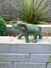 Green Elephant Safari Figure Pottery Ornament Porcelain Collectors Savannah for sale  Shipping to South Africa