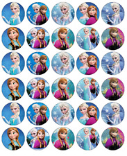 Usado, Frozen Anna And Elsa x 30 Cupcake Toppers Oblea Comestible Papel Hada Pastel Toppers segunda mano  Embacar hacia Argentina