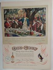 Usado, 1950's ANTIGO James CROW Kentucky Whiskey Colonial BBQ 1825 Colorido Antigo Impressão Anúncio comprar usado  Enviando para Brazil
