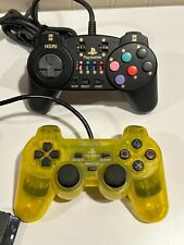 (For Parts) PS2 PlayStation 2 DualShock 2 Controller Yellow+PS1 Hori Commander for sale  Shipping to South Africa