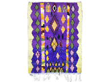 Tapete de área 4x6 marroquino feito à mão roxo tapete de lã berbere para sala de estar Kilim comprar usado  Enviando para Brazil