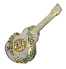 Broche Lei Hard Rock Cafe Honolulu HI branco flor guitarra B2, usado comprar usado  Enviando para Brazil