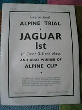Alpine trial jaguar for sale  BRISTOL