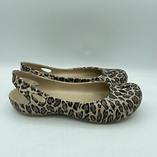 Zapatos planos de ballet Kadee con estampado animal de leopardo talla 7 Crocs para mujer segunda mano  Embacar hacia Argentina