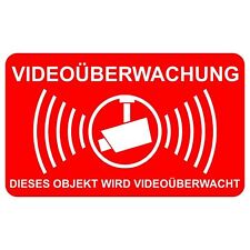 10 x Aufkleber | Video | Videoüberwachung | Alarm | Sicherheit | 5 cm x 3 cm comprar usado  Enviando para Brazil