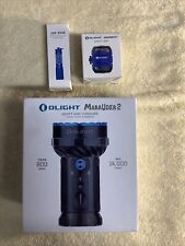 OLIGHT Marauder 2 14000 Lumens Outdoor Rechargeable Flashlight + 2 Bonus Olights, used for sale  Shipping to South Africa