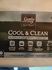 Sealy Cool & Clean SUPERIOR FIT 4 PIECE SHEET SET (TWIN) LIFETIME WARRANTY  for sale  Shipping to South Africa