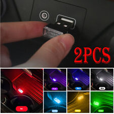 2x USB LED interior de carro neon atmosfera lâmpada ambiente acessórios de luz de carro comprar usado  Enviando para Brazil