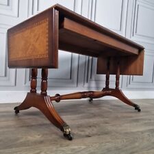 Antique Reproduction Regency Drop Leaf Sofa Coffee Side Table - Inlaid Veneer for sale  Shipping to South Africa