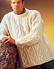 mens aran jumper patterns for sale  BRIGHTON