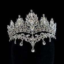 Corona de tiara de cristal de lujo de 11 cm de altura para mujer reina princesa, usado segunda mano  Embacar hacia Argentina