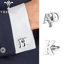 Logotipo com nome personalizado abotoaduras moda masculina camisa punho botões joia de casamento presente comprar usado  Enviando para Brazil