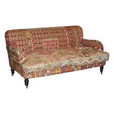 Vintage George Smith Kilim Upholstered Three Seat Couch or Sofa Feather Cushions for sale  Shipping to South Africa