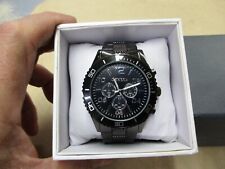 New Old Stock Geneva Faux Chronograph Men's Quartz Watch Gunmetal Tone for sale  Shipping to South Africa