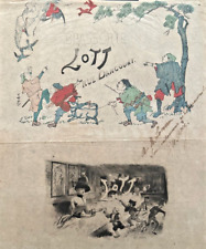 C34/2-DESSIN ORIGINAL-F.SOMMIER-HENRY SOMM-[BRASSERIE LOTT-RUE DANCOURT]-1880 segunda mano  Embacar hacia Argentina