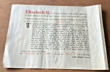 Queen elizabeth signed for sale  CHESTERFIELD