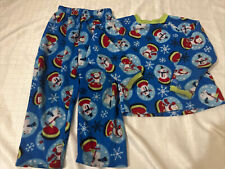 Conjunto de pijamas masculinos de lã para férias - Boneco de neve azul - Lugar infantil tamanho 5/6 comprar usado  Enviando para Brazil