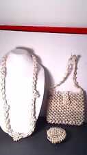 Vintage Handmade Cowrie Shell Bag combinando Alterar bolsa & COLAR GRUPO #5 comprar usado  Enviando para Brazil