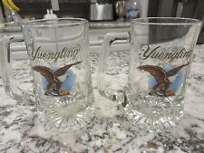 2 Yuengling Beer America's Oldest Brewery Est 1829 Barware 5.5” Heavy Glass Mugs for sale  Shipping to South Africa