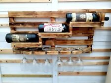 Handmade Wooden Wine Display Unit Bottle Rack Wine Glass Cabinet Homemade  for sale  Shipping to South Africa