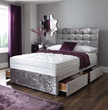 Crushed velvet divan for sale  WEDNESBURY