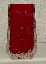 whitefriars red glass vase for sale  EVESHAM