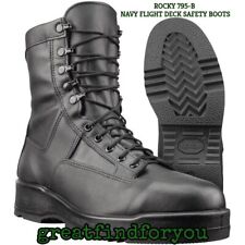 USGI NOS ROCKY 795-B NAVY FLIGHT DECK SAFETY BOOTS - ASST LARGE SIZES -BLACK for sale  Shipping to South Africa